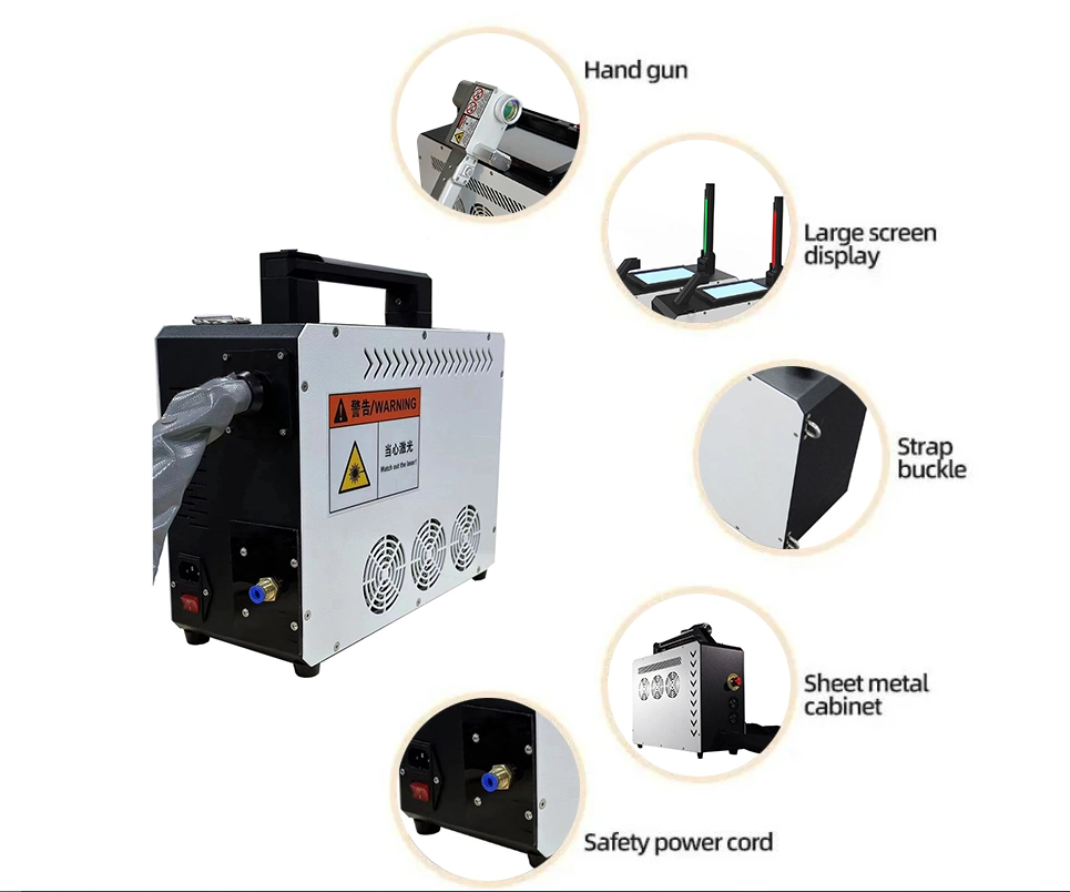 50W 100W 200W 300W Pulse Continuous Laser Metal Rust Removal Cleaning Machine