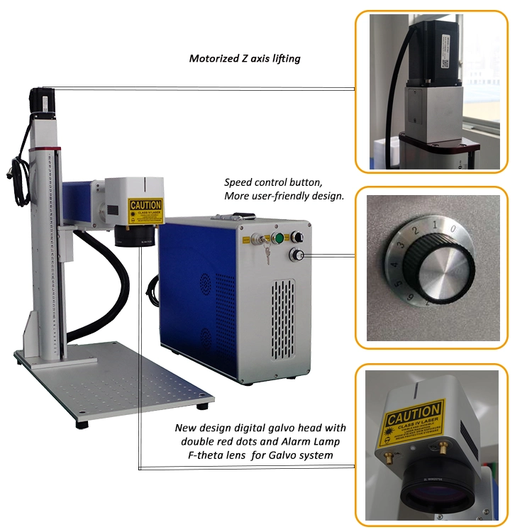 Fiber Laser Marking Machine with Automatic Positioning Function for PCB/3c/IC Chips/Electronic Parts